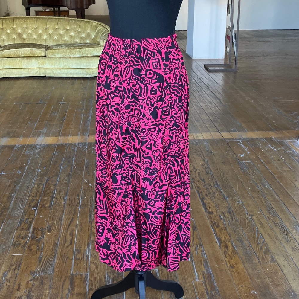 Pink and black 80s skirt set - Picture 15 of 15